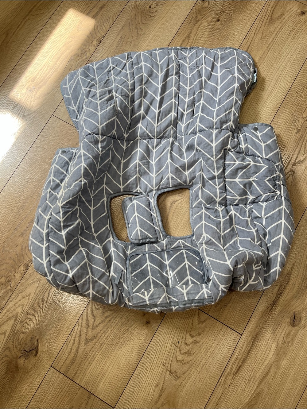 Grey Chevron Cart and Highchair Cover for Baby